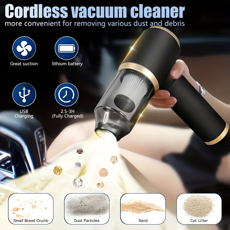 Powerful Cordless Handheld Vacuum Cleaner with Blow & Suction Function