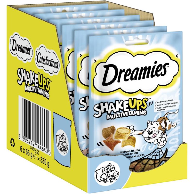 Dreamies™ ™ Multivitamins Pouch Seafood Festival 6 X 55g