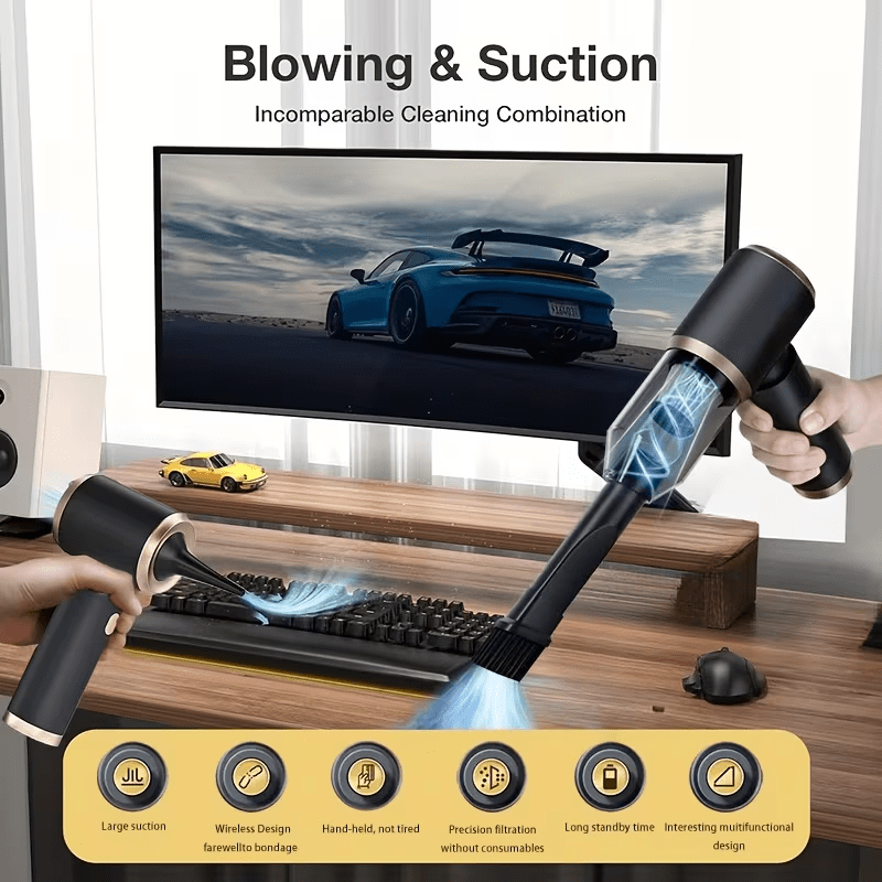 Powerful Cordless Handheld Vacuum Cleaner with Blow & Suction Function