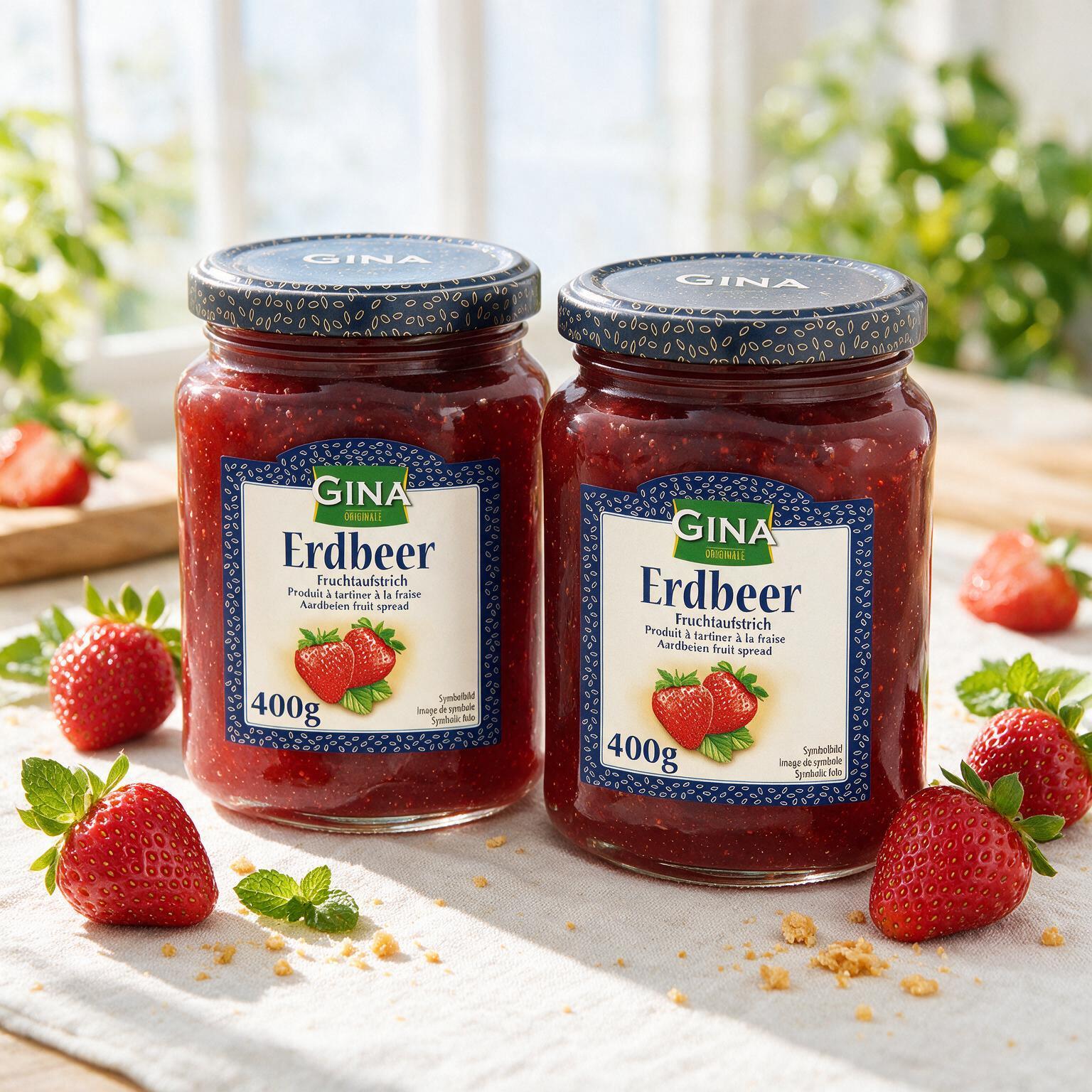 Image of 2-pack - Gina Strawberry Fruit Spread 2x400g