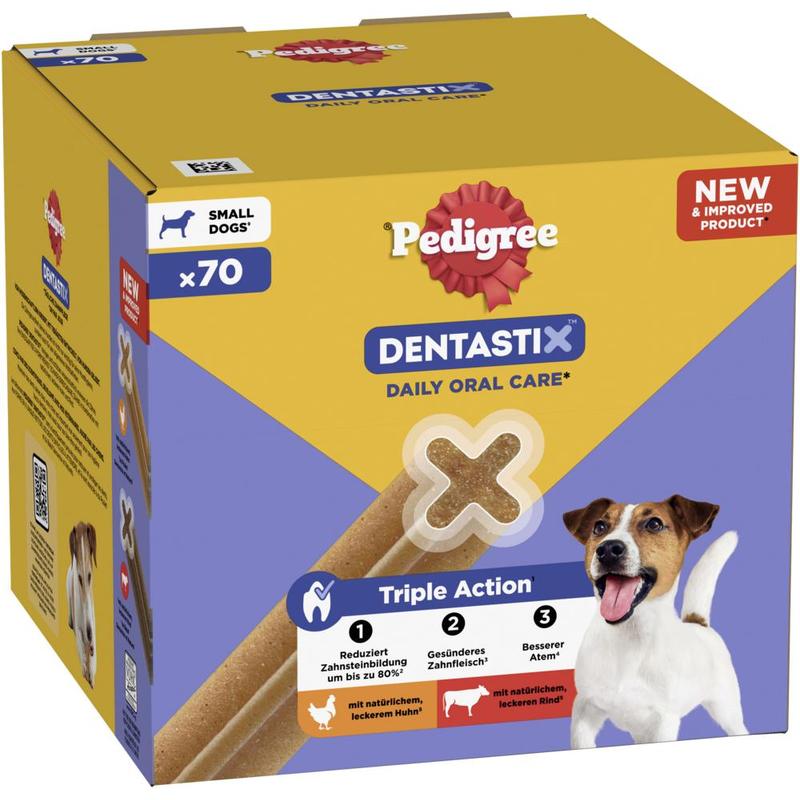 Image of Pedigree® ™ Daily Oral Care Cardboard Multipack Mega Pack For Small Dogs 5-10kg, 70 Pieces