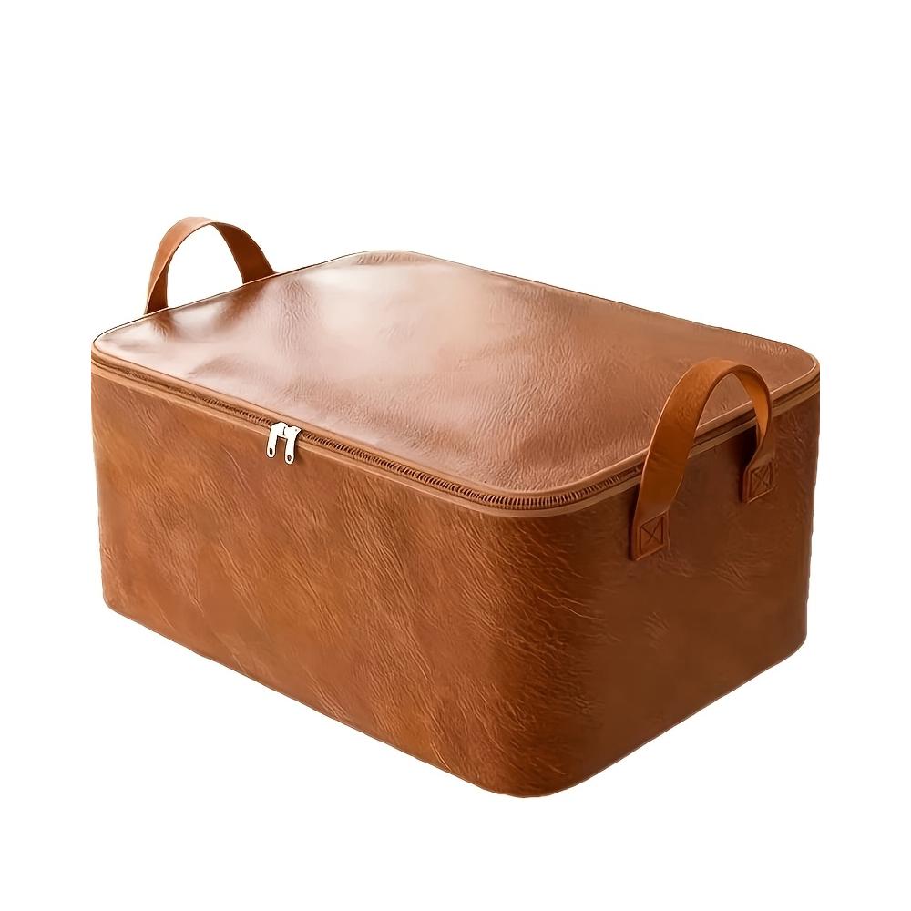 Oil-Waxed Leather Storage Bag, Waterproof Organizer