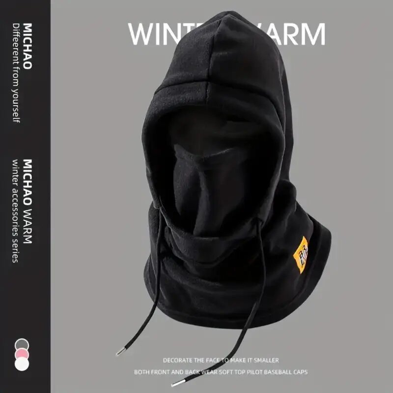TEMU Winter Warm Hat With Mask And Neck Warmer 3-in-1 Windproof Balaclava For Men Women Masked Hat Cycling Cold Weather Protection