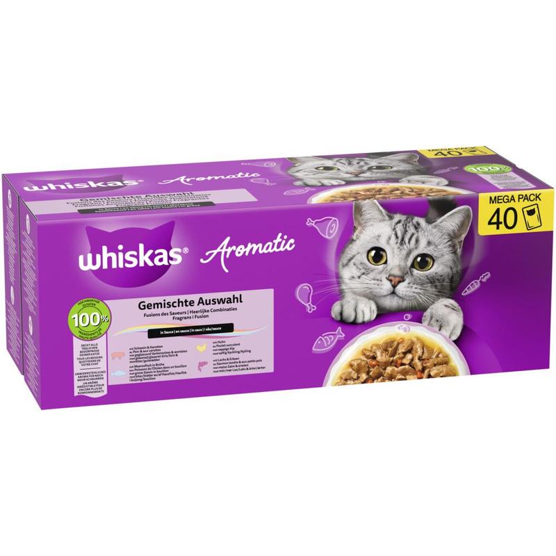 Whiskas® Pouch Multipack Aromatic Mixed Assortment 40 X 85g