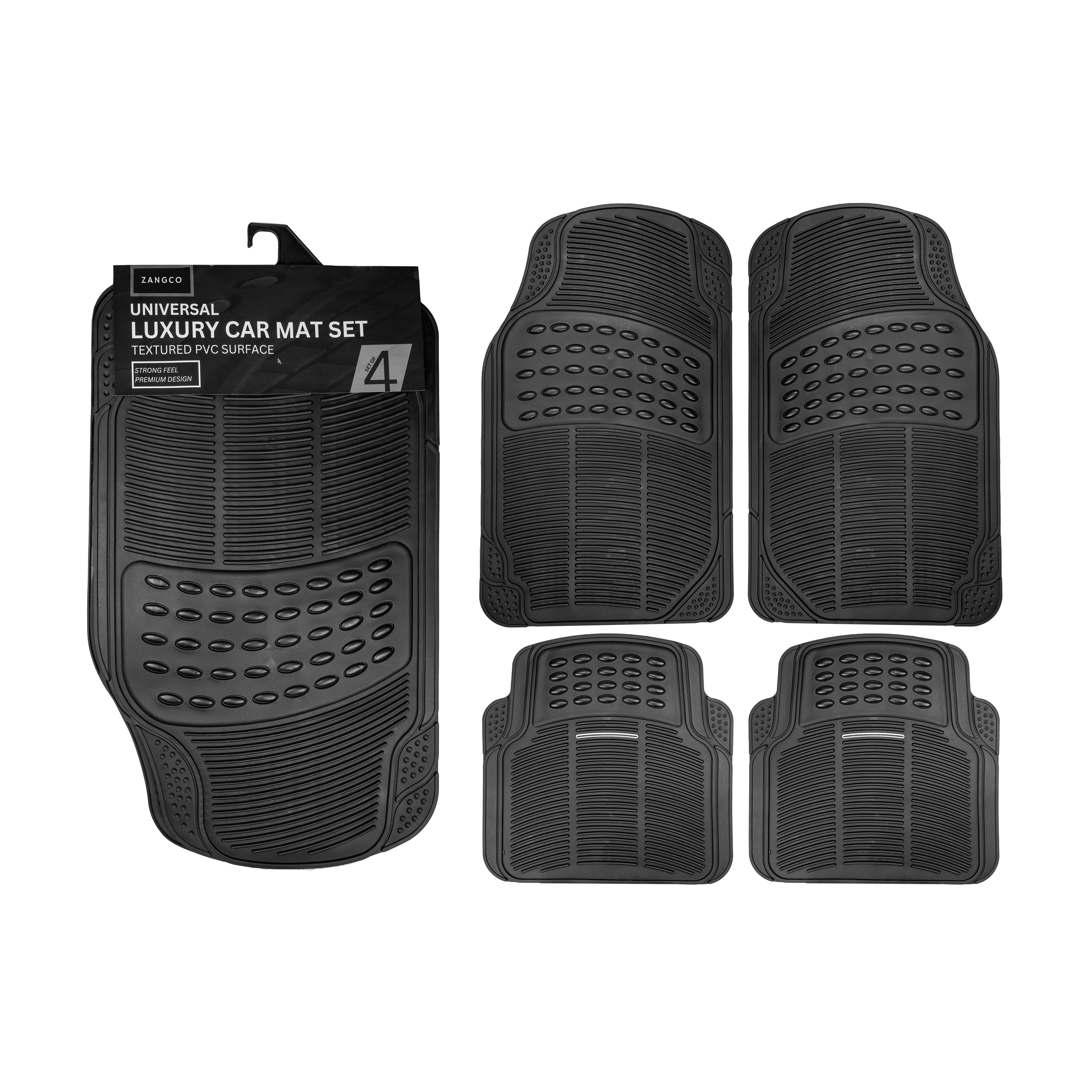 TEMU Product Image Zangco 4pcs Mats With Carpet - Protection, Non-slip Backing, , Easy To Clean - Perfect For Cars, Trucks, And Suvs