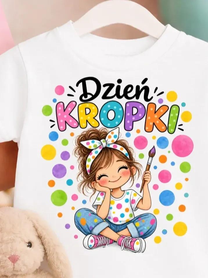 zdjęcie przedmiotu koszulka dla dziewczynki na dzień kropki
