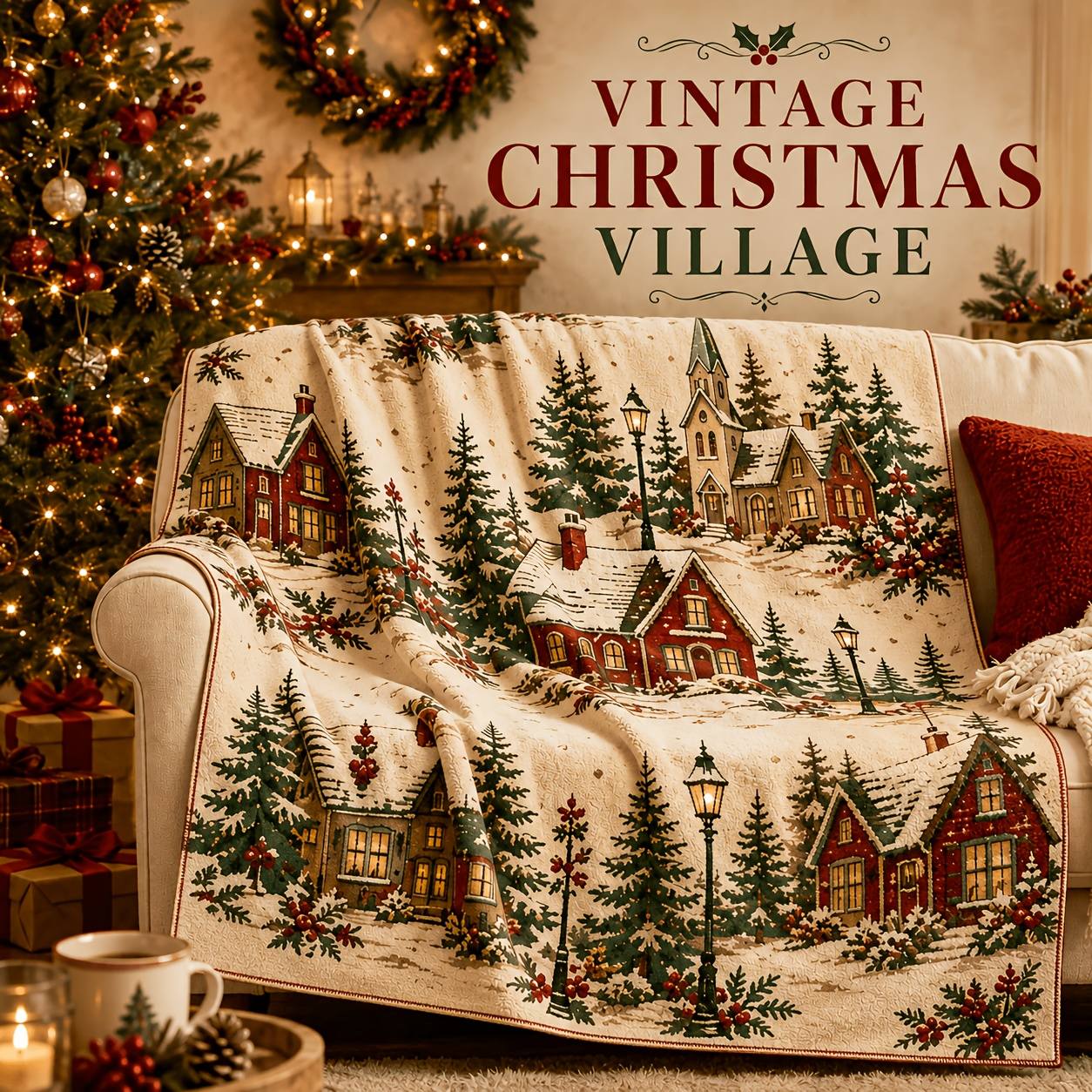 TEMU A Christmas-themed Blanket, Perfect For The Living Room Sofa, Bedroom, Lounges Or To In Air-conditioned Spaces During Autumn And Winter, Is A