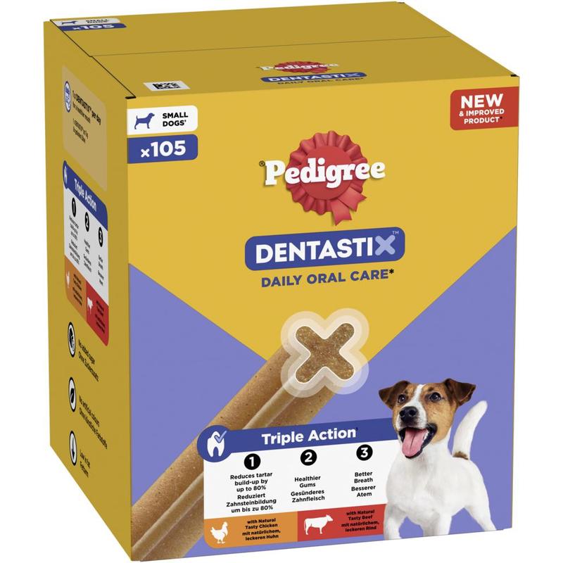 Pedigree® ™ Daily Oral Care Cardboard Mega Pack For Small Dogs, 105 Pieces