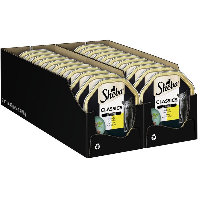 Image of Sheba® Classics Pâté Bowl With Veal And Chicken 2 X 11 X 85g