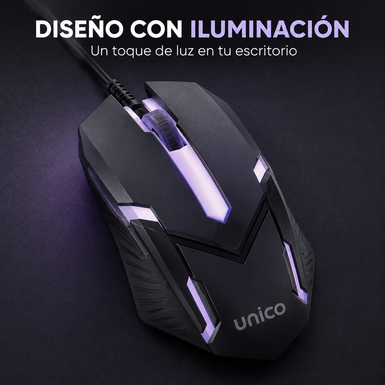 TEMU Ratones de ratón con Cable para Juegos, 1000DPI de sensibilidad, retroiluminación Ratón USB Ratones portátiles para Juegos ergonómicos