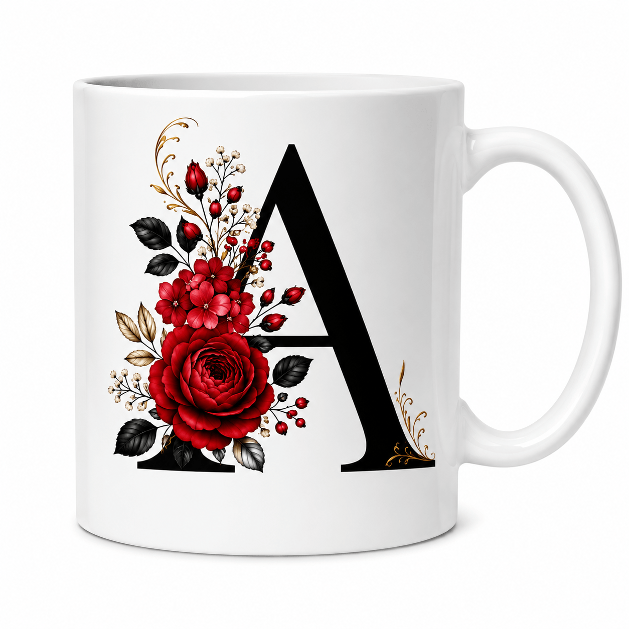 TEMU 26 Letter Printed Design 12oz Coffee Mug, Girlfriend, Best Friend, Christmas Gifts, Party Favors Mug 11oz, Friend Gift, Holiday Gift, Christmas