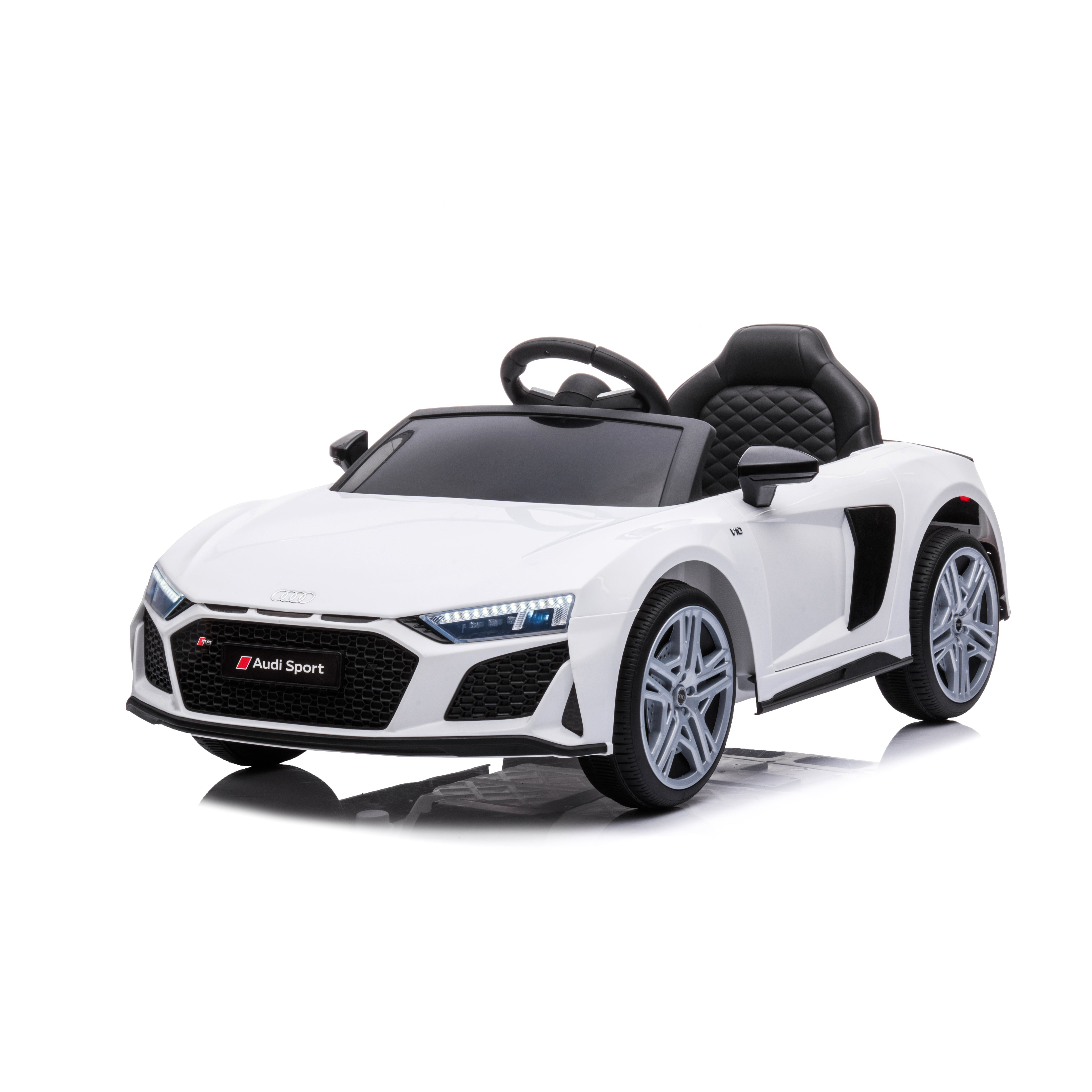 TEMU Baroni Toys Auto Macchina Elettrica per Bambini Audi R8 Sport, 12V Con MP3, Macchina telecomandata Full , sedile pelle, porte apribili, Velocit�