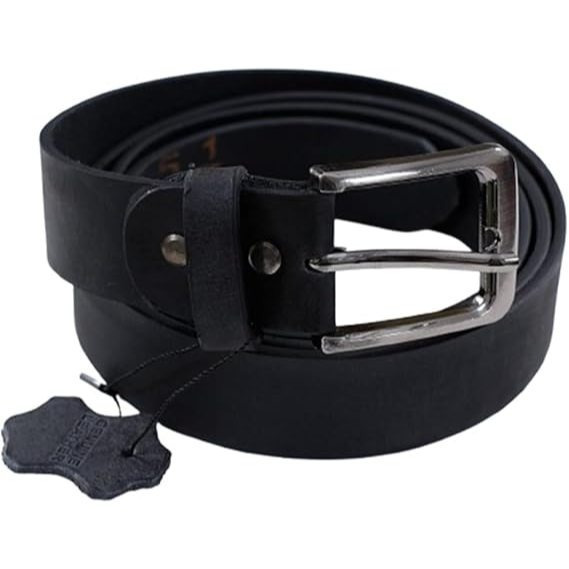 TEMU Mens Leather Belt, 100% Full Grain Leather With Anti-scratch Pin , Great For Jeans, Casual, Cowboy & Work Wear - Genuine Leather Belt