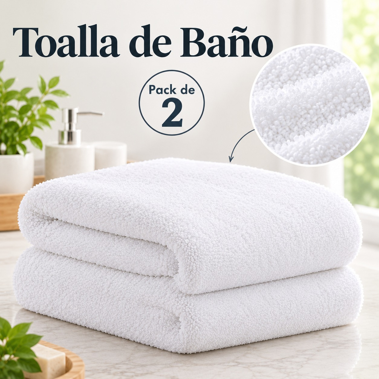 TEMU Sábana de Baño XL Blanca 100x200 y 90x150 — Toalla de Baño Gigante de Algodón para Envolver Todo el Cuerpo, Absorbente y de Calidad