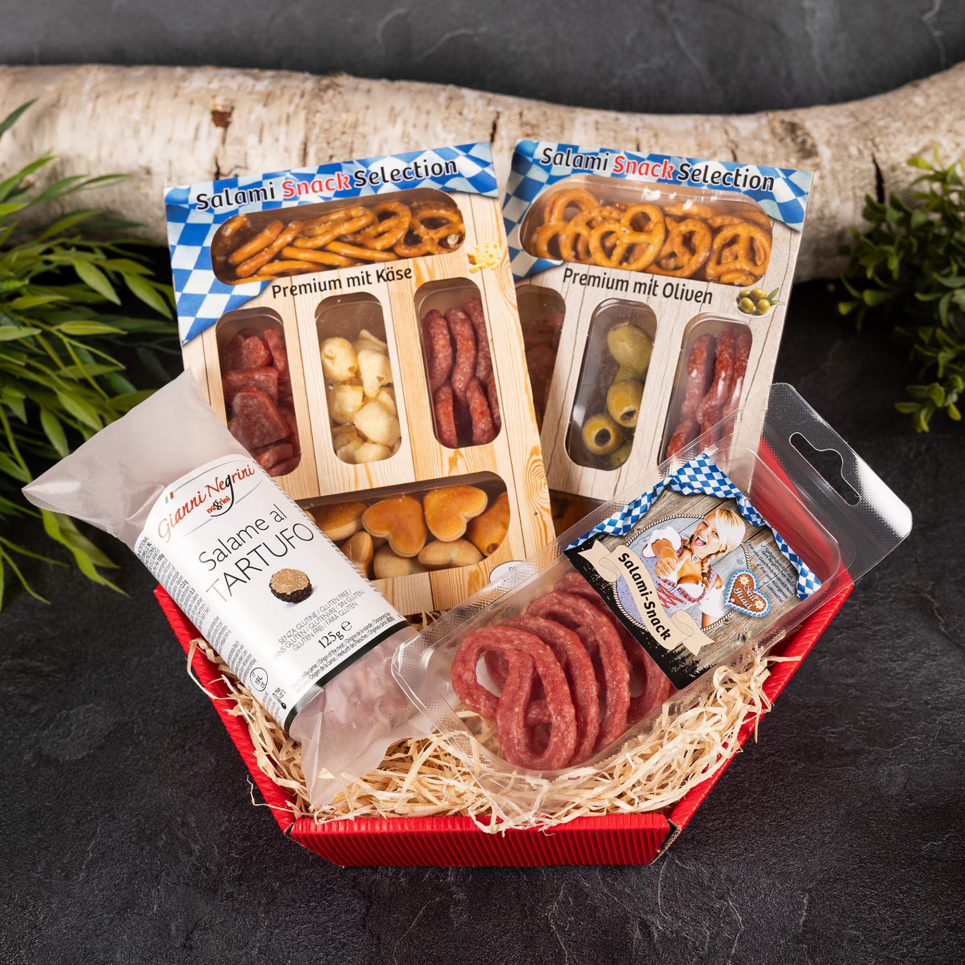 Image of Sausage Baron® Sausage Gift Basket "pack More" With Salami, Snacks, Etc.