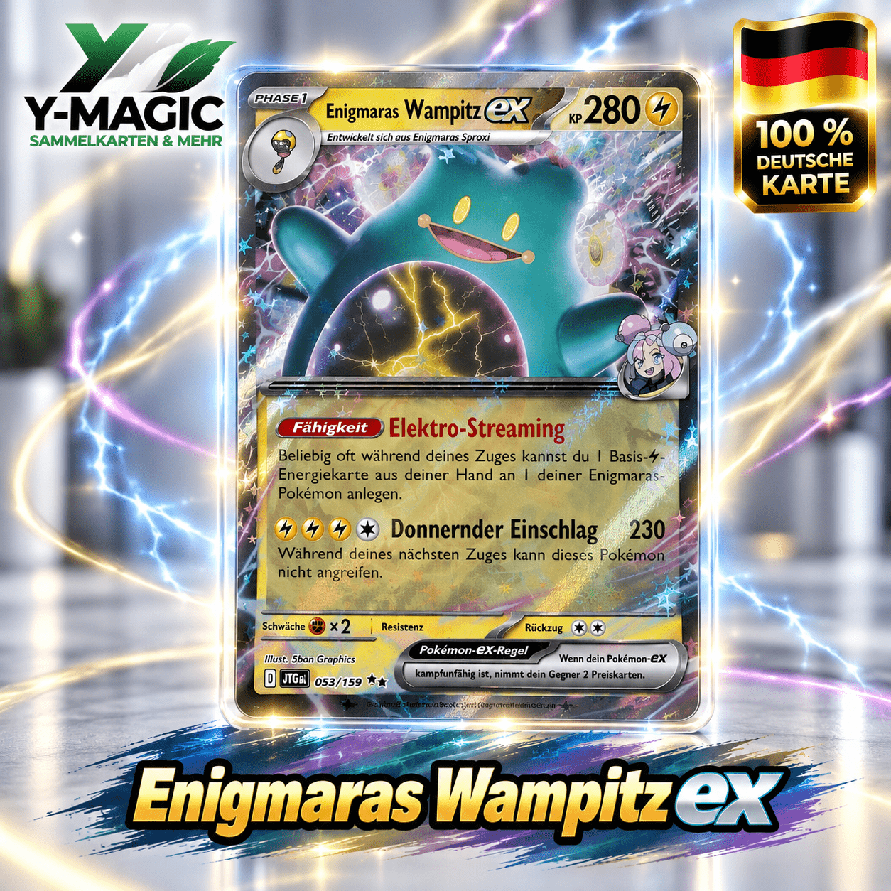 Image of Enigmaras Wampitz Ex 053/159 - & Purple: Travel - German Single Card - Double Rare - 280