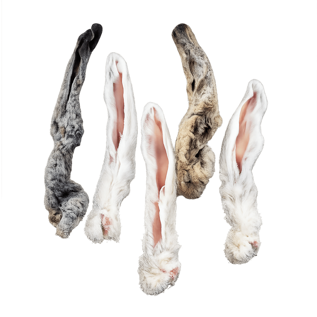 Image of Rabbit Ears With Fur Chew Article For Dogs - Nutrition - Premium Natural Chew Article Rabbit Monoprotein Hypoallergenic (100% Rabbit, 62.9% Protein)