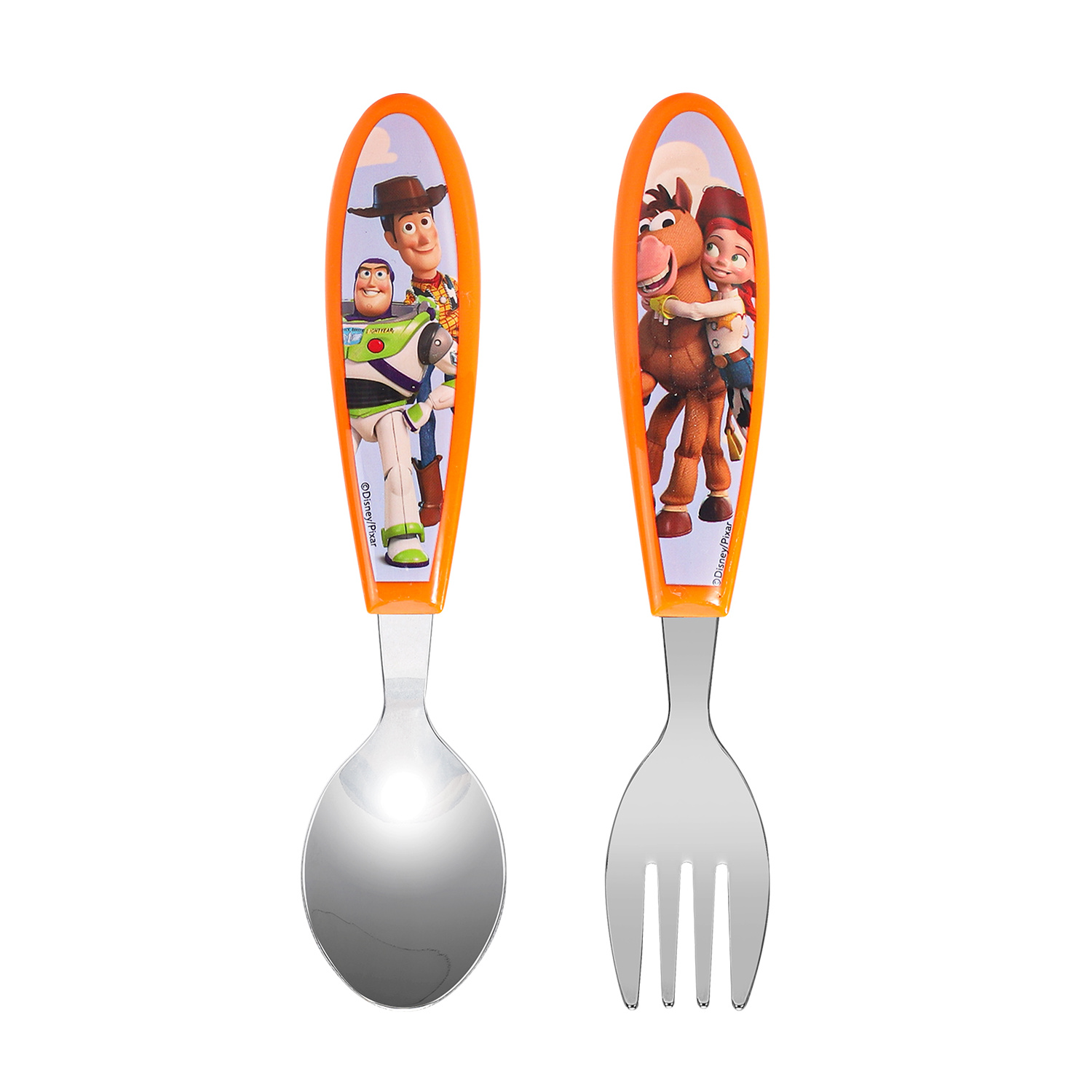 TEMU Children's Kids Ergonomic 2pcs Cutlery Set - Fork And Spoon