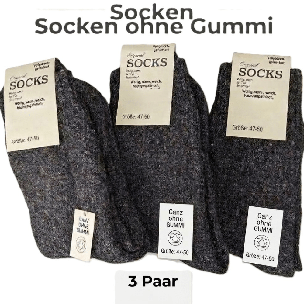 Image of Thick Thermal Socks Without Rubber, Fully Lined With Sheep Wool, Size 39-50 For Icy Days.