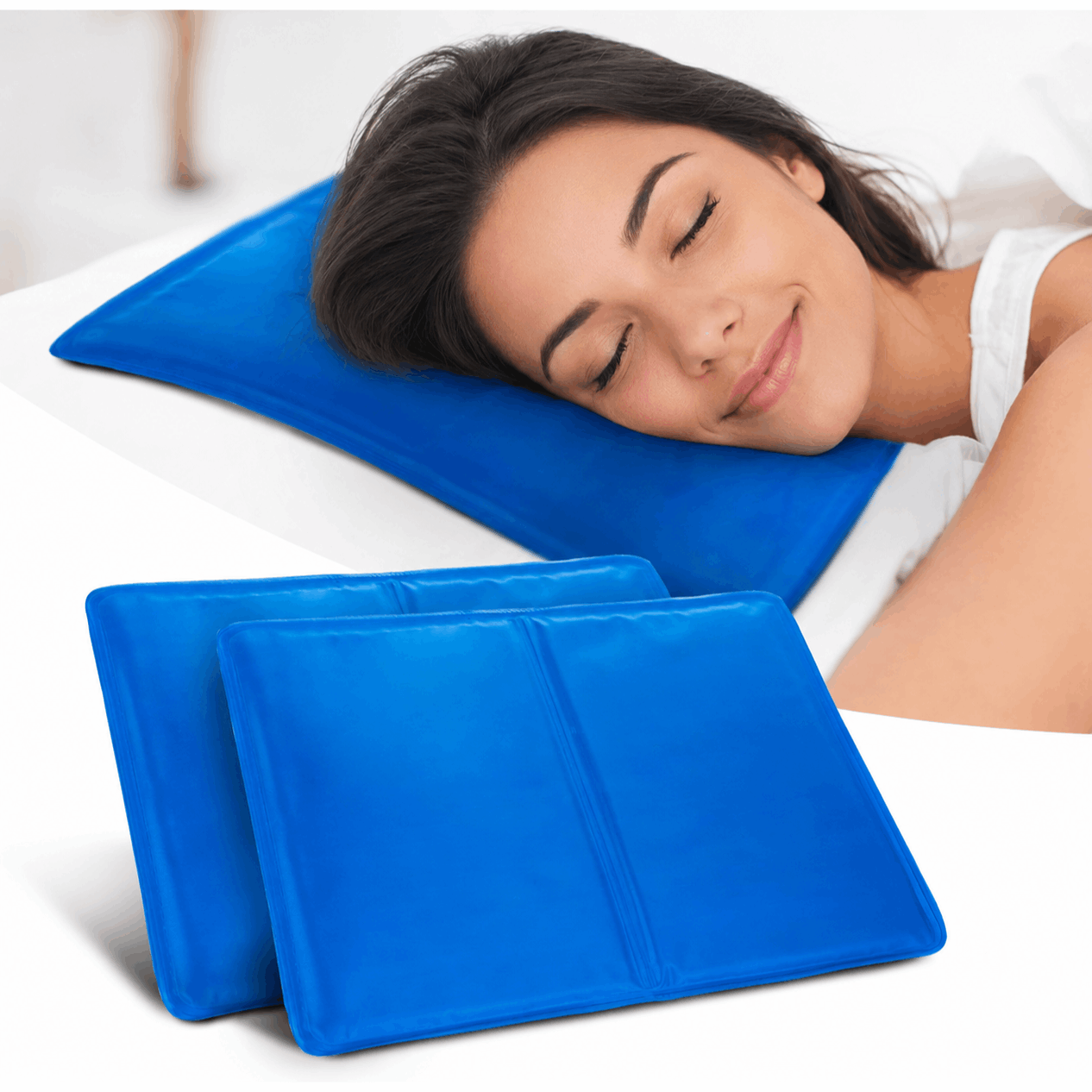 TEMU 2 Pack Cooling Gel Pillow Mats 30 X 40cm – Reusable Cooling Pads For Pillows, Beds & Home – Flexible Gel-filled Design – No Electricity Or
