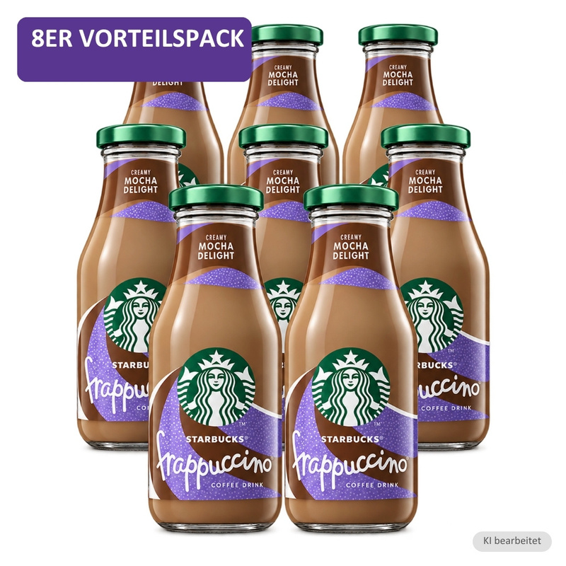 Image of Frappuccino Mocha Iced Coffee 250ml, 8-pack, Chilled Coffee Delight With A Chocolate Note