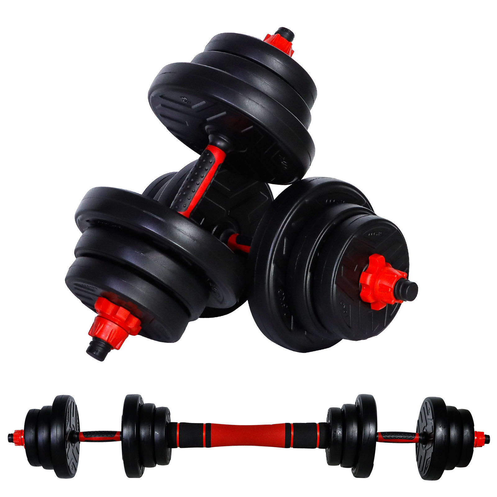 Image of Dumbbell Set 20/40 Kg, 2 Adjustable Short Dumbbells Without Steel Rod, Includes 2 Adjustable Short Dumbbells With Connecting Steel Rod, Weight By 20/40 Kg For Fitness And Strength Training