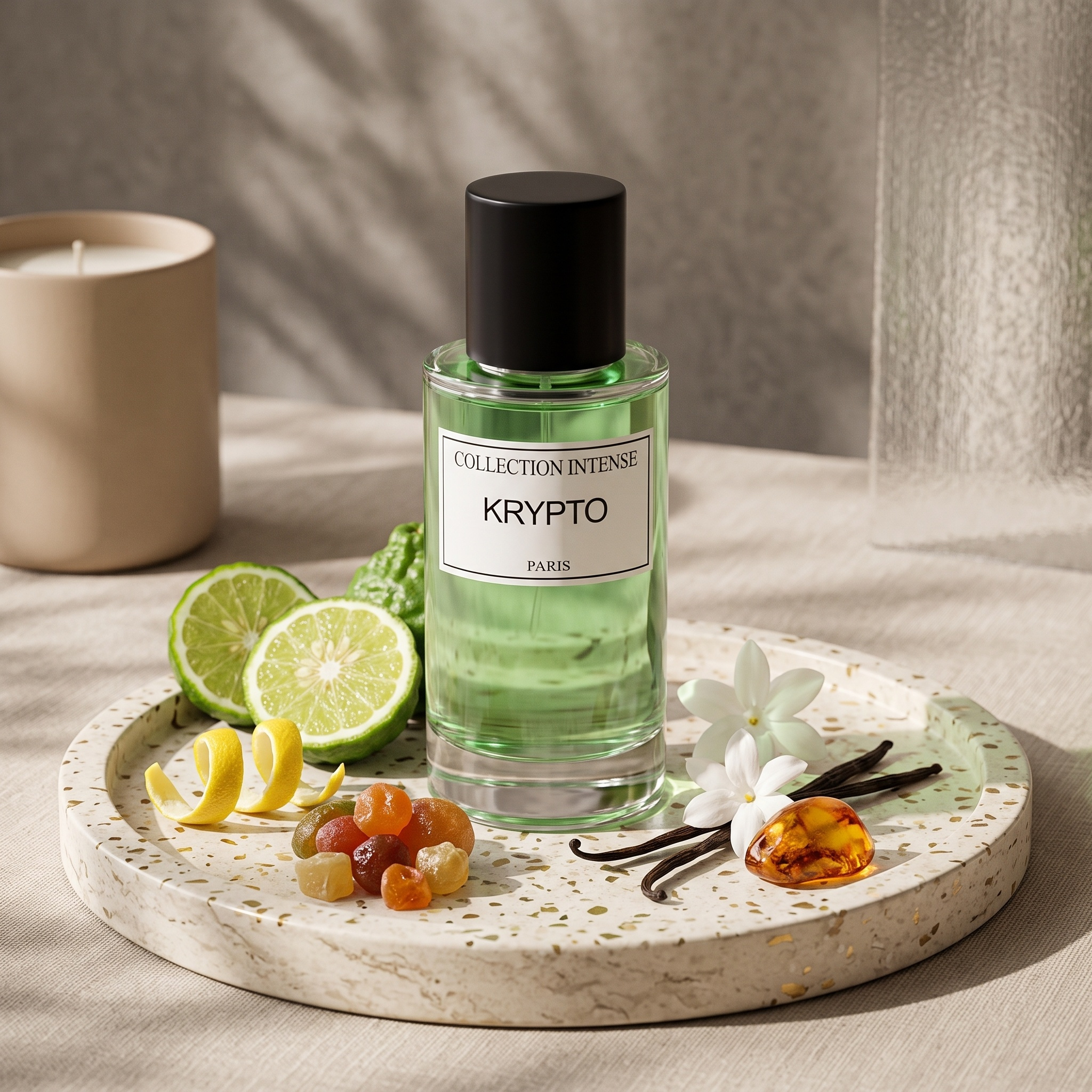 TEMU Parfum KRYPTO COLLECTION 50ML Eau De Parfum Unisexe - Fragrance Premium Longue Tenue, Senteur Fruitée Ambrée et Musquée, Idéal Cadeau Beauté