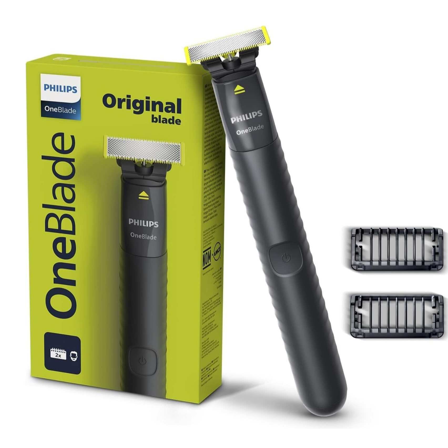 TEMU Philips QP1424/10 Rasierer mit 2 Klick-Kämmen (1,3 mm), aufladbar, für Nass- und Trockenrasur