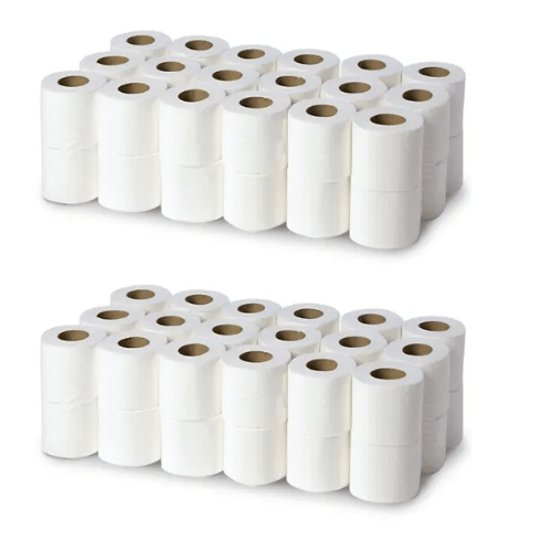 TEMU 72 Rolls 2 Ply Large Toilet Tissue Paper Bathroom Loo Rolls Cleaning Paper Tissue Rolls