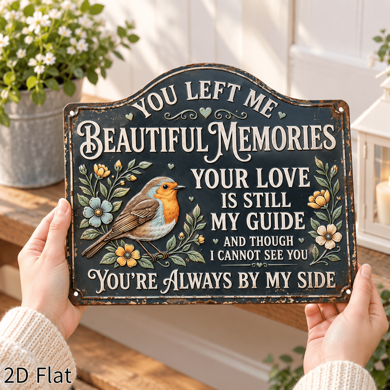 TEMU [2d Flat]1pc Vintage European Distressed Bird Wooden Wall Plaque, Bird-themed Garden Sign With Rustic , Suitable For Garden, Porch, Courtyard,