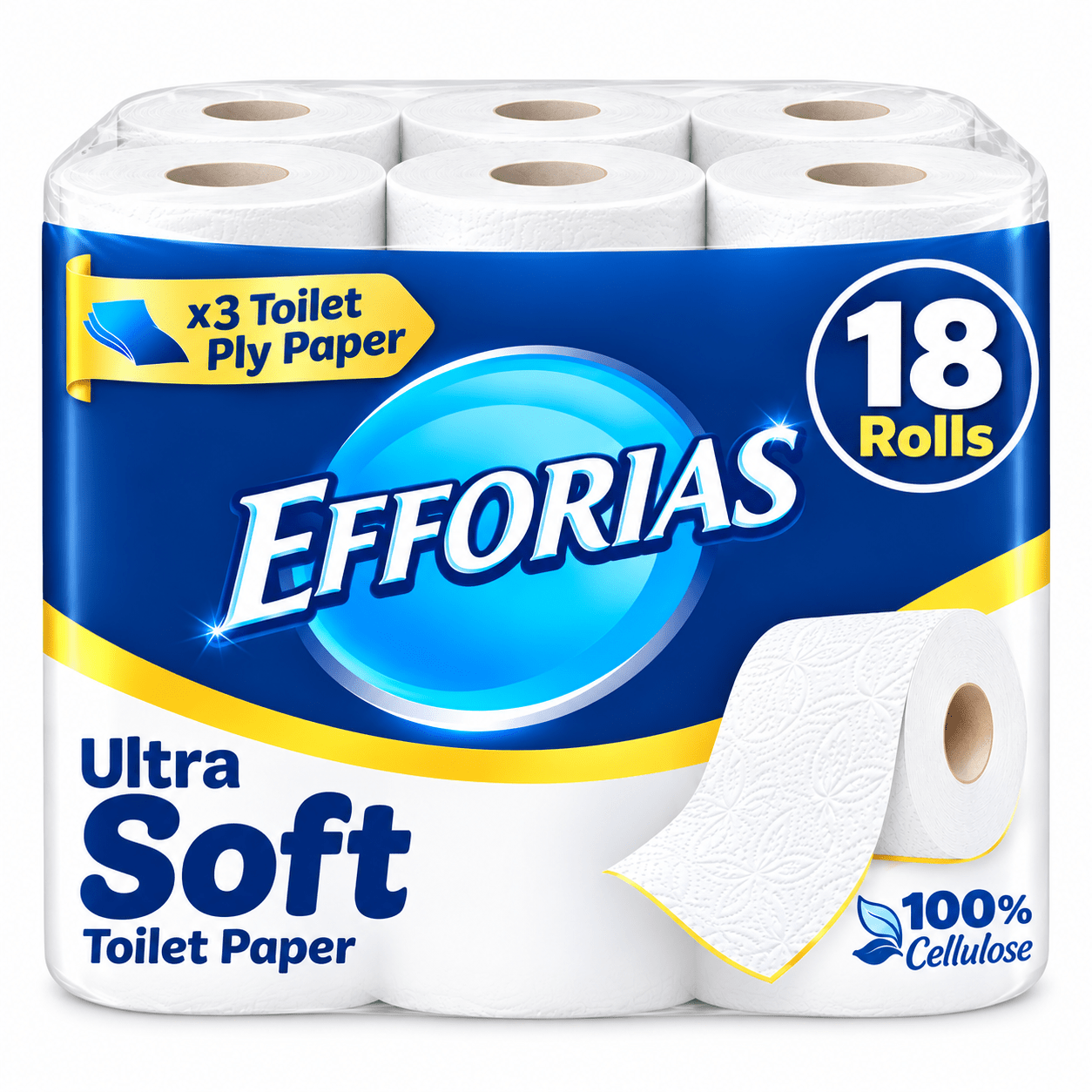 TEMU 18 X Toilet Rolls , Pack, And Recyclable Wipes Set Pack Disposable