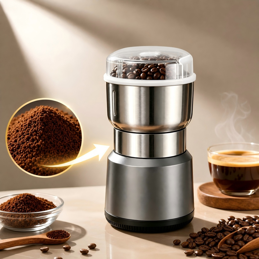 TEMU Grinder. Equipped With A Stainless Steel Grinding Chamber, This Multi-functional Hand-cranked Coffee Grinder Is A Grinding Tool Suitable For