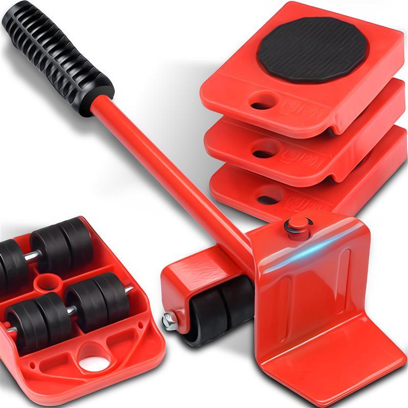 TEMU Furniture Moving Set With 4 Swivel 360° Casters And Lifting Lever, Total Capacity 150 Kg, Up To Kg Per Single Base, Abs And Steel Structure, .