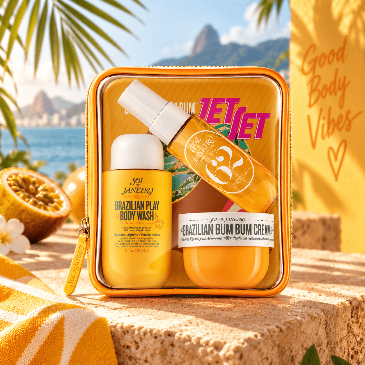 TEMU Sol De Brazilian Bum Bum Jet Set Travel Set For Women – Shower Gel, Body Cream & Scented Mist 62