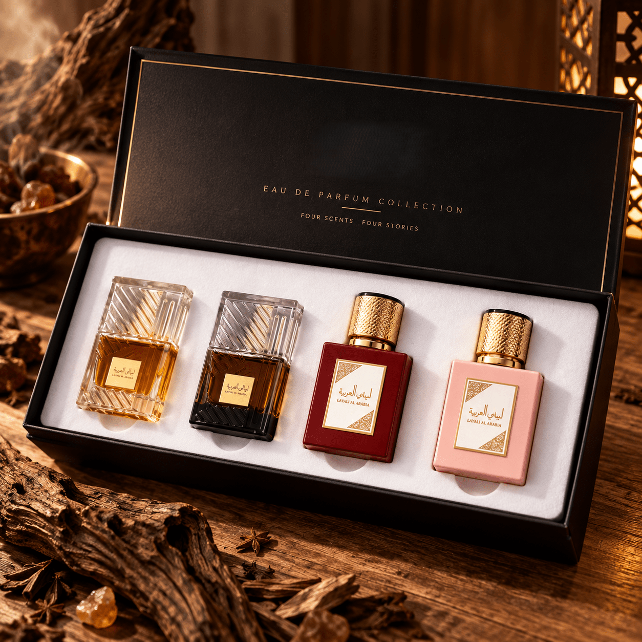 TEMU & Ameerat Al Arab Perfume Set – 4 Eaux De Parfum – Elegant Gift Box For