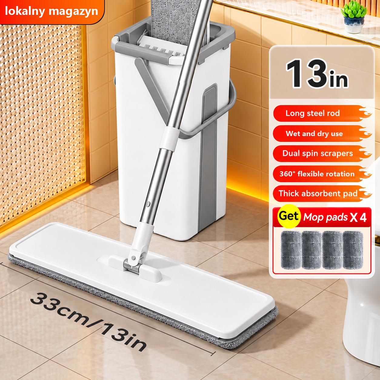TEMU Ensemble de plate avec raclette, auto-égouttoir , livré avec 4 tampons de en microfibre lavables, idéal pour le nettoyage de de . à raclette