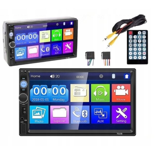 Image of Car Radio Bluetooth Touchscreen 2din + Pilot