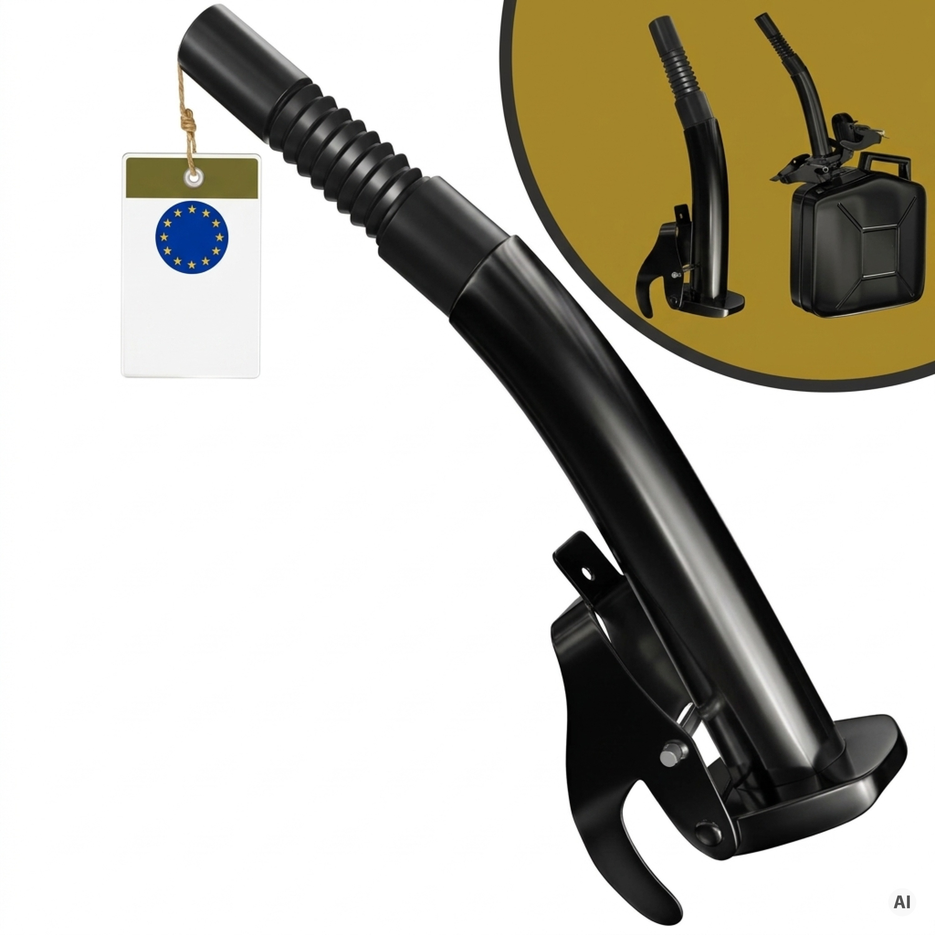 Image of Spout Canister Filling Neck For Metal Canisters, Spout With Safety Clip, Filling Spout, Fuel Dispenser For Gasoline, , Suitable For 5l, 10l, 20l Gasoline Canisters