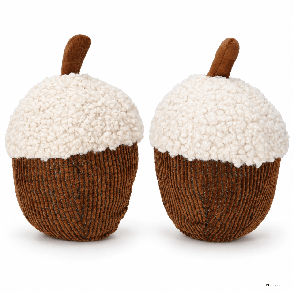Image of Set Of 2 Brown Cream Door Stoppers, Each 1.5 Kg Floor Stopper Made Of Polyester With Stone Filling For Doors, Windows, Living Room, Bedroom & Office, Autumn Decor Accessory