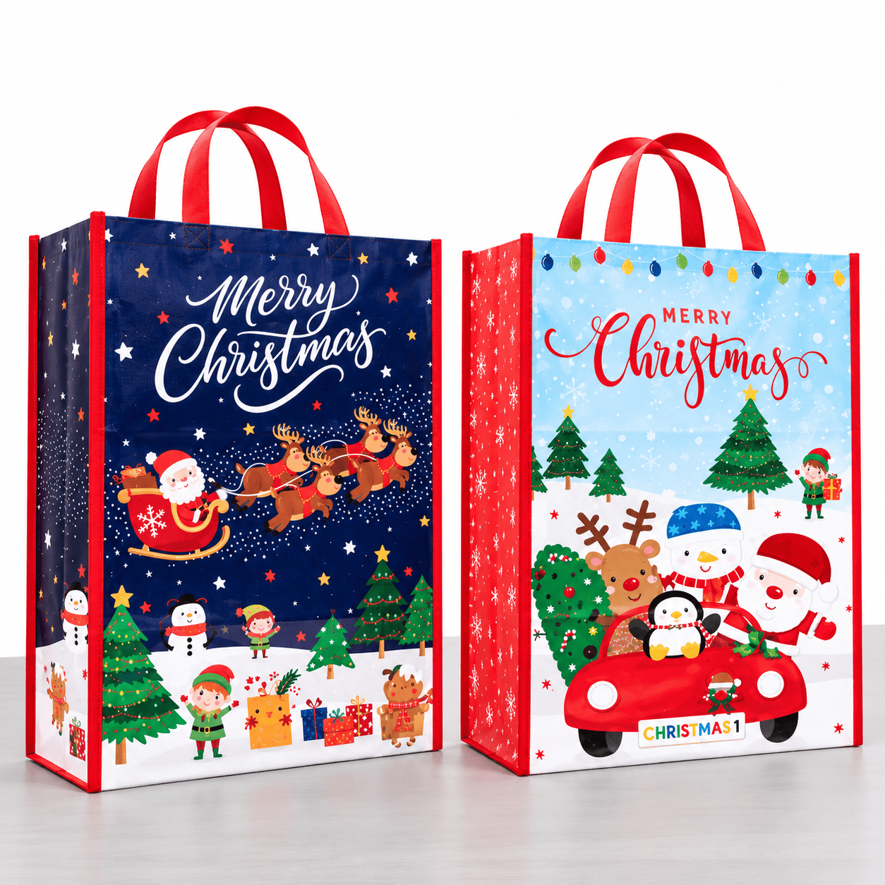 TEMU 2 Pack Jumbo Reusable Storage Bag 49 × 68 × 16cm – Large Assorted Storage Carry Bag For Christmas Decorations, Clothing, Bedding, Toys &