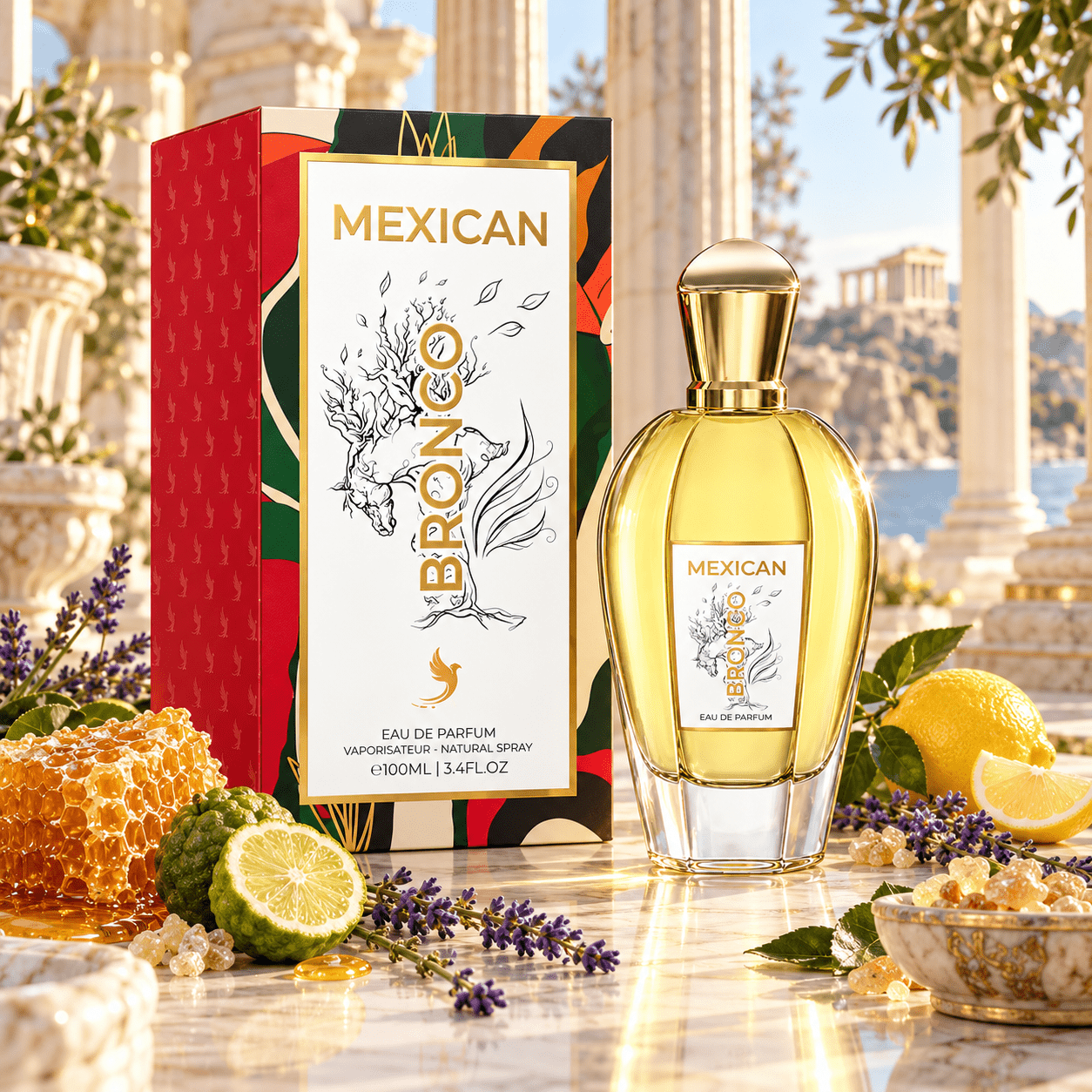 Image of Mexican Eau De Parfum 100 Ml Unisex – Spicy, Warm & With Lavender, , Omani Frankincense, Lemon, Honey, Jasmine , Cashmere, Cinnamon, Tobacco, Bean, Vanilla – Warm &
