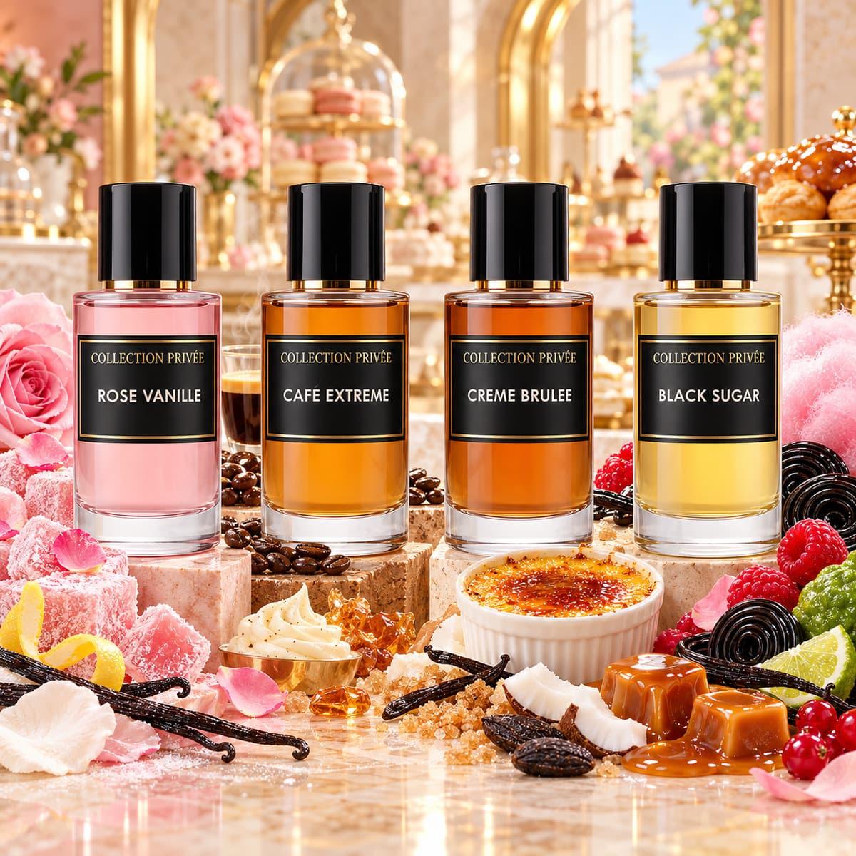 TEMU Lot De 4 Eau De Parfum 50ml Collection Fragrance Rose Vanille 50ml+ Café Extreme 50ml +Creme brulee 50ml+ 50ml,Senteur Douce Et Longue Tenue