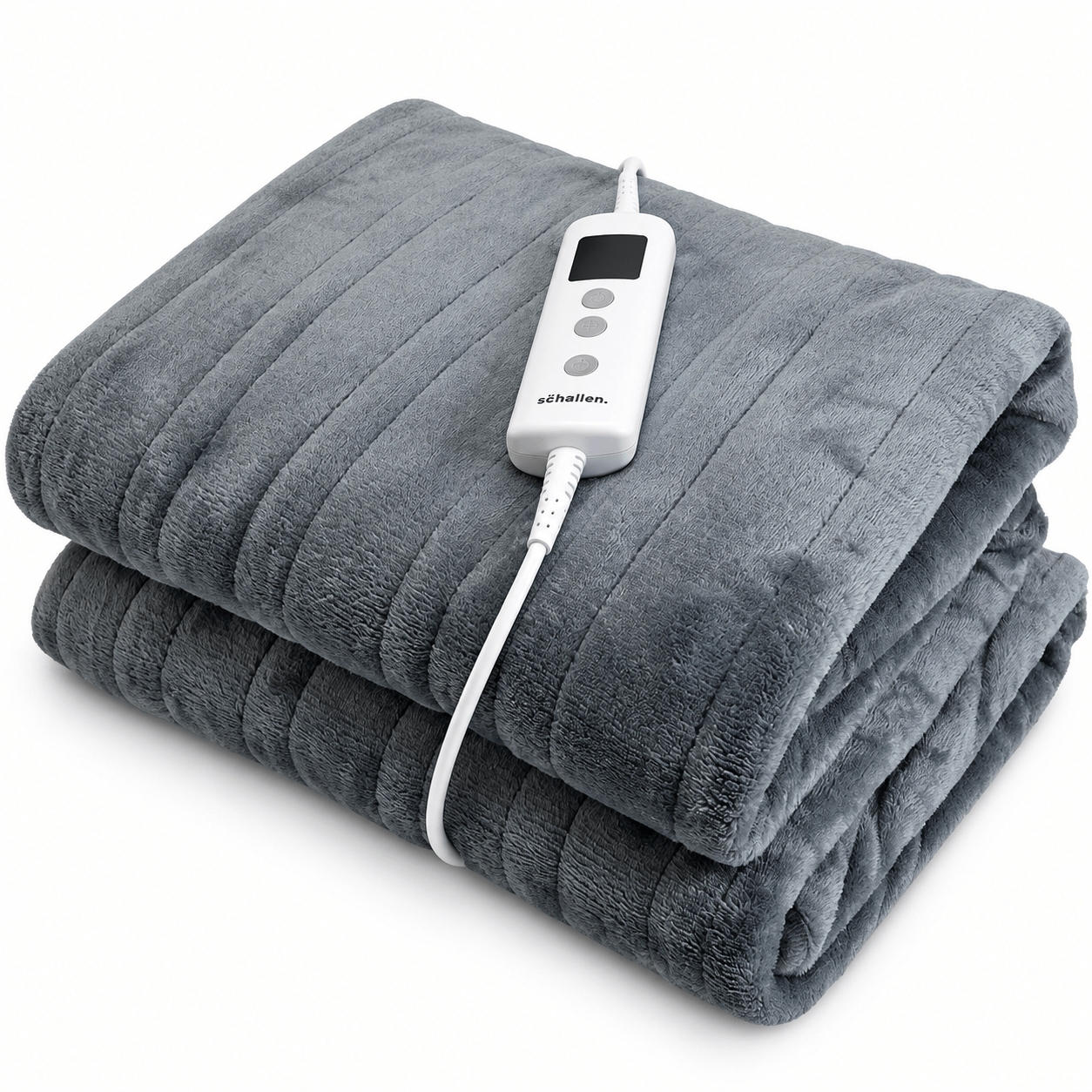 TEMU Schallen Electric Heated Throw Blanket, 120 × 160 Cm – Soft Fleece Warming Blanket With 10 Heat Settings, 1–9 Hour Timer, Detachable Controller,