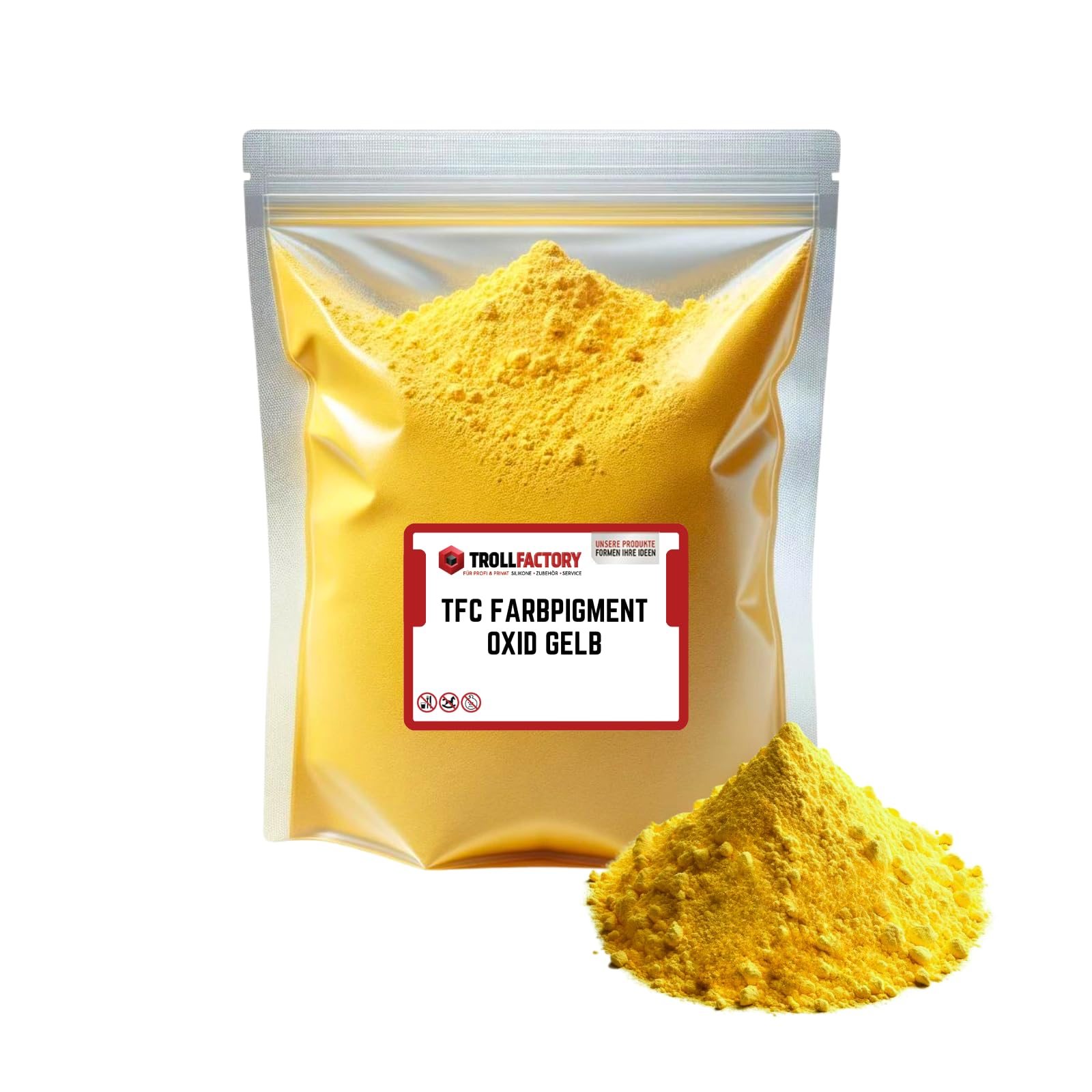 Image of Tfc Color Pigment Oxide Yellow - High-covering Pigment Powder For Relief Casting Masses Such As Tfc , Gypsum, Epoxy Resin And Concrete, Matte, Light-resistant And Weather-resistant