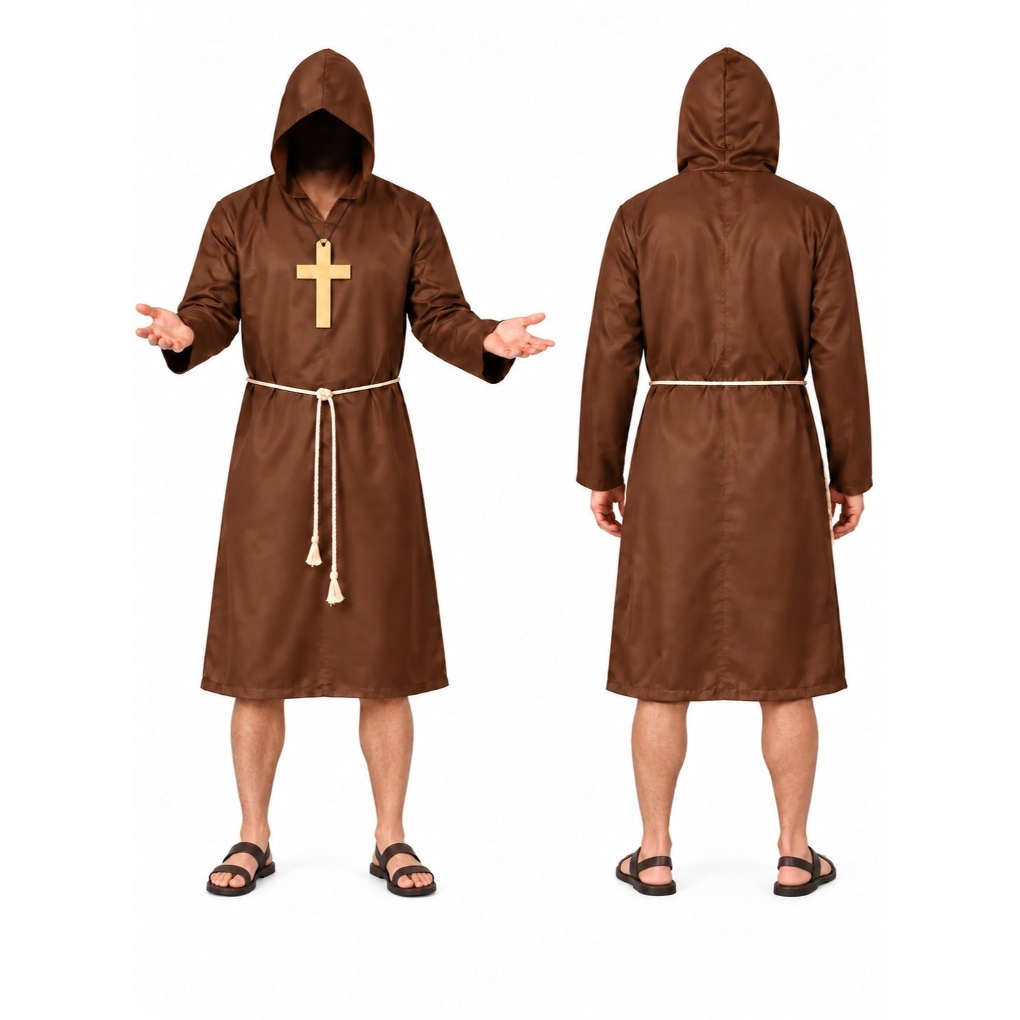 Image of Tk Monk Costume - Classic Orderly Attire For Medieval & Theme Costumes