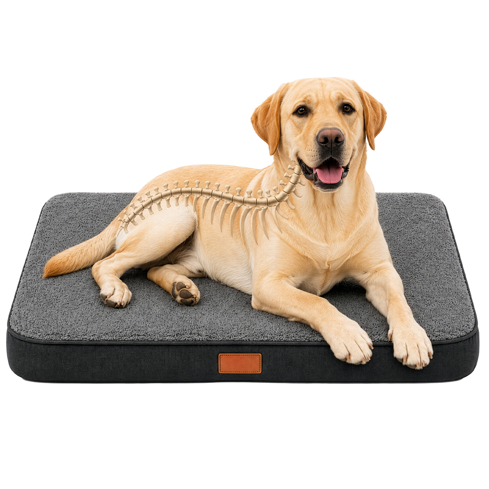 Image of Orthopedic Dog Bed With Memory Foam, Washable Dog Mat For Medium-sized Dogs, Non-slip Dog Cushion