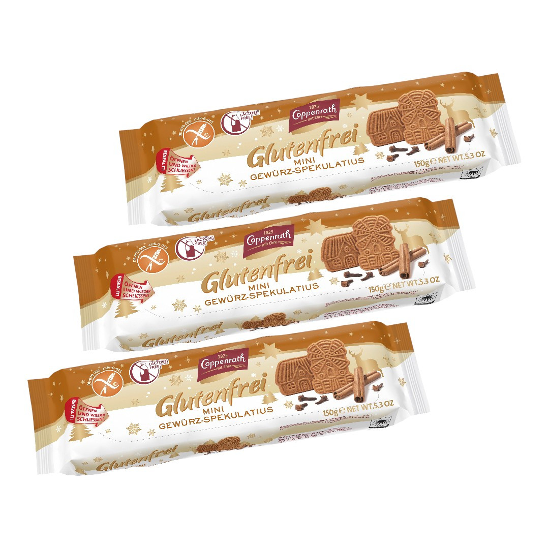 Image of Coppenrath Mini Spiced Speculoos Gluten-free & Lactose-free Halal 150g (3-pack)