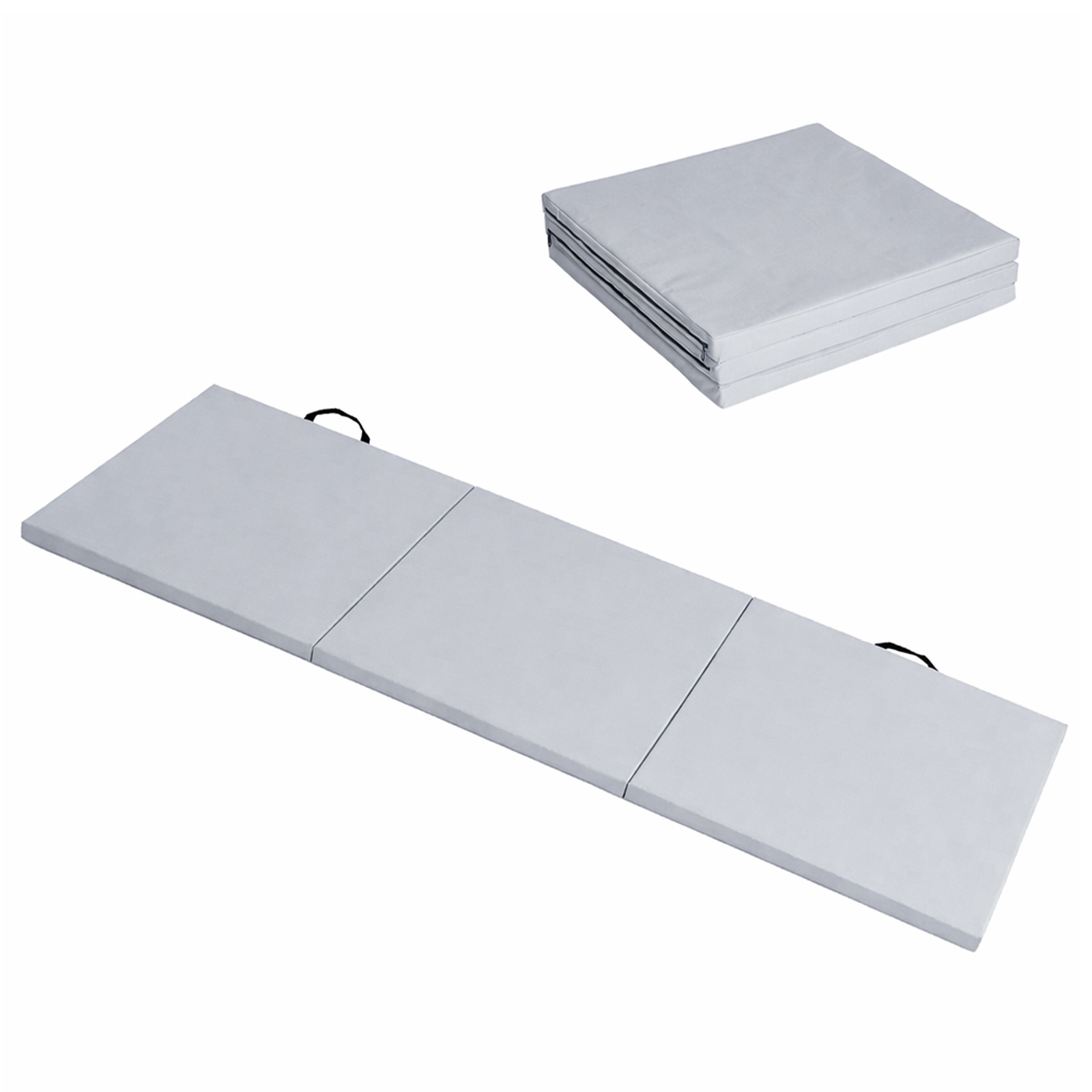 Image of Gymnastics Mat 180x60x5 Cm Thick Fitness Mat Foldable - Non-slip Yoga Mat With Carrying Handles, High-density Epe Gymnastics Mat Training Mat For Yoga, Pilates, Gymnastics
