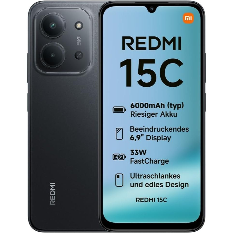 Image of Xiaomi Redmi 15c - 4+128gb Smartphone, Dual Camera With 50mp Ai, 6.9" Screen 120hz, Powerful Octa-core Processor, 33w Fast Charging, Charger Not Included