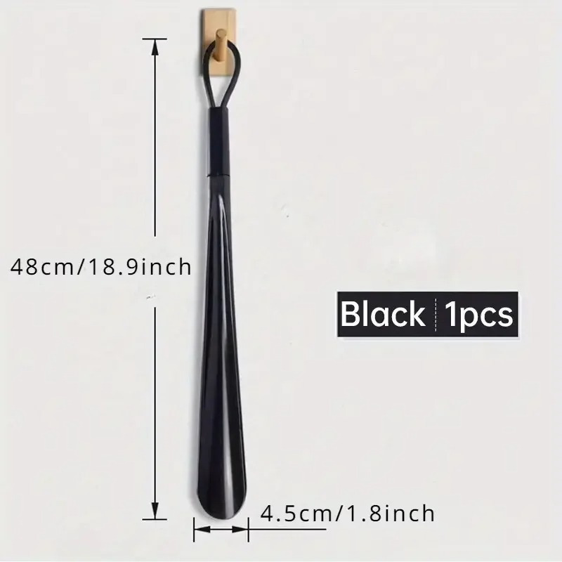 TEMU 1pc Extra Long Flexible Shoe Horn – Durable No-bend Shoe Helper For Easy Shoe Wearing, Long Handle Shoe Aid For Home & Travel